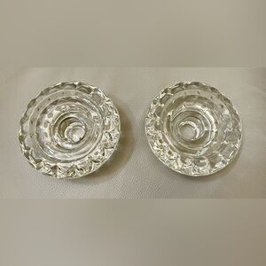 VTG Pasari Clear Glass 3-in-One Candle Holders for Taper, Tealight, or Votives